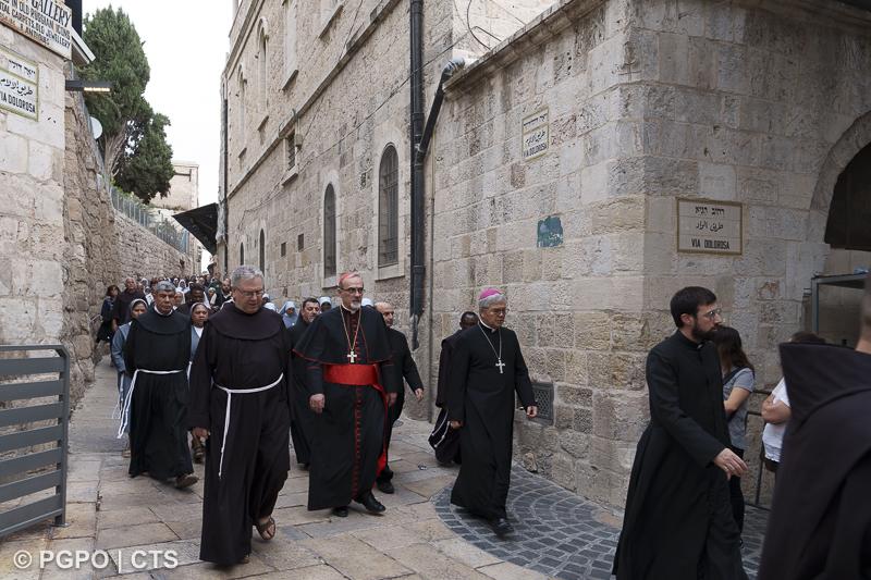 The invocation for peace on the Via Dolorosa